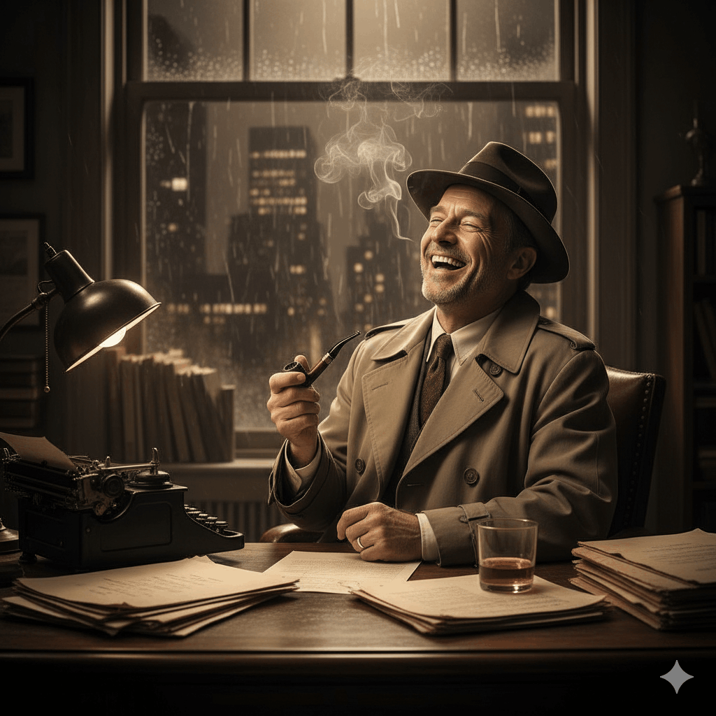 Detektiv beim Lachen Detektiv Witze und lustige Sprüche